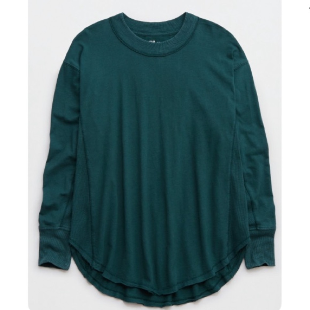 Aerie Long Sleeve Oversized Boyfriend Top